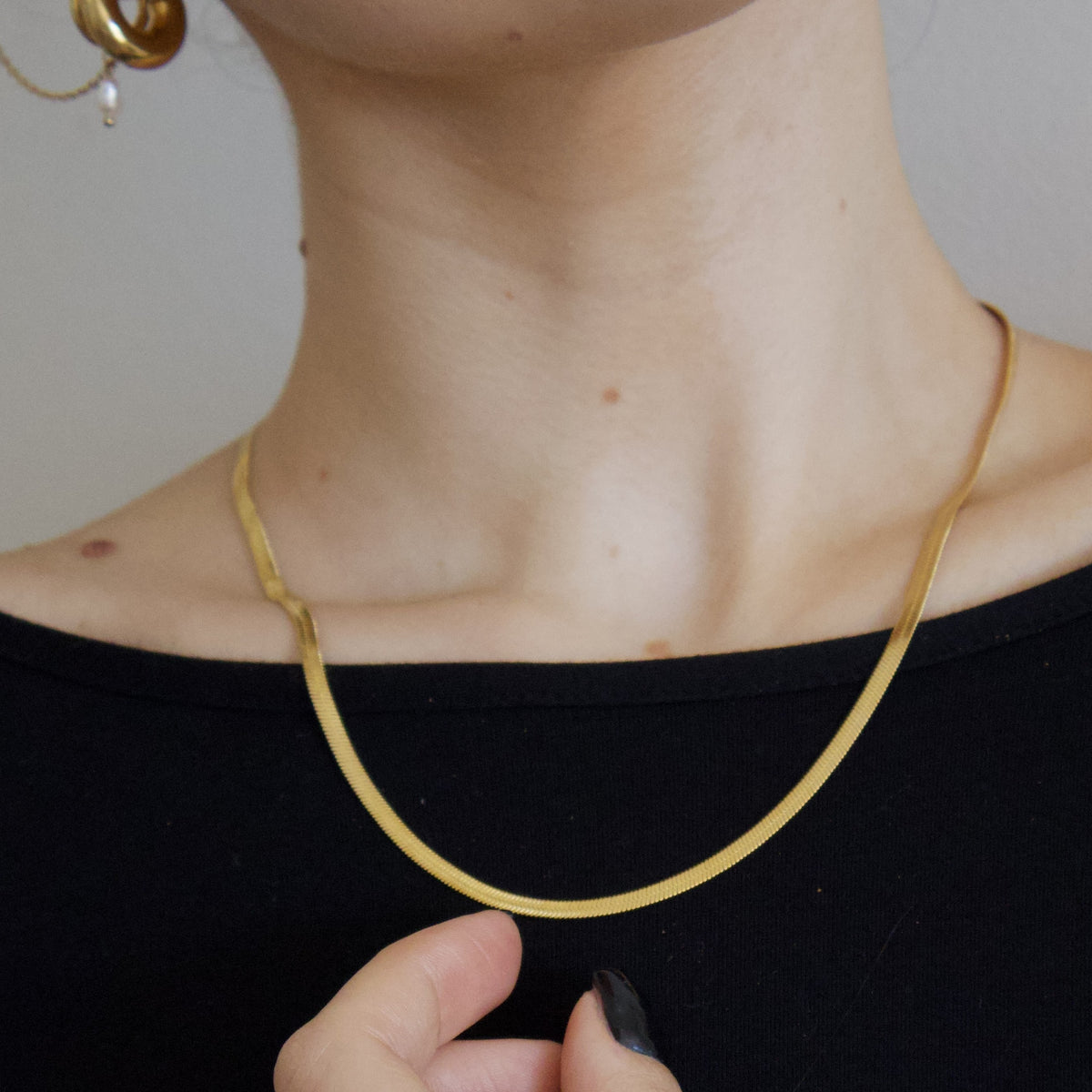 18k Gold Plated Medium Snake Chain Necklace