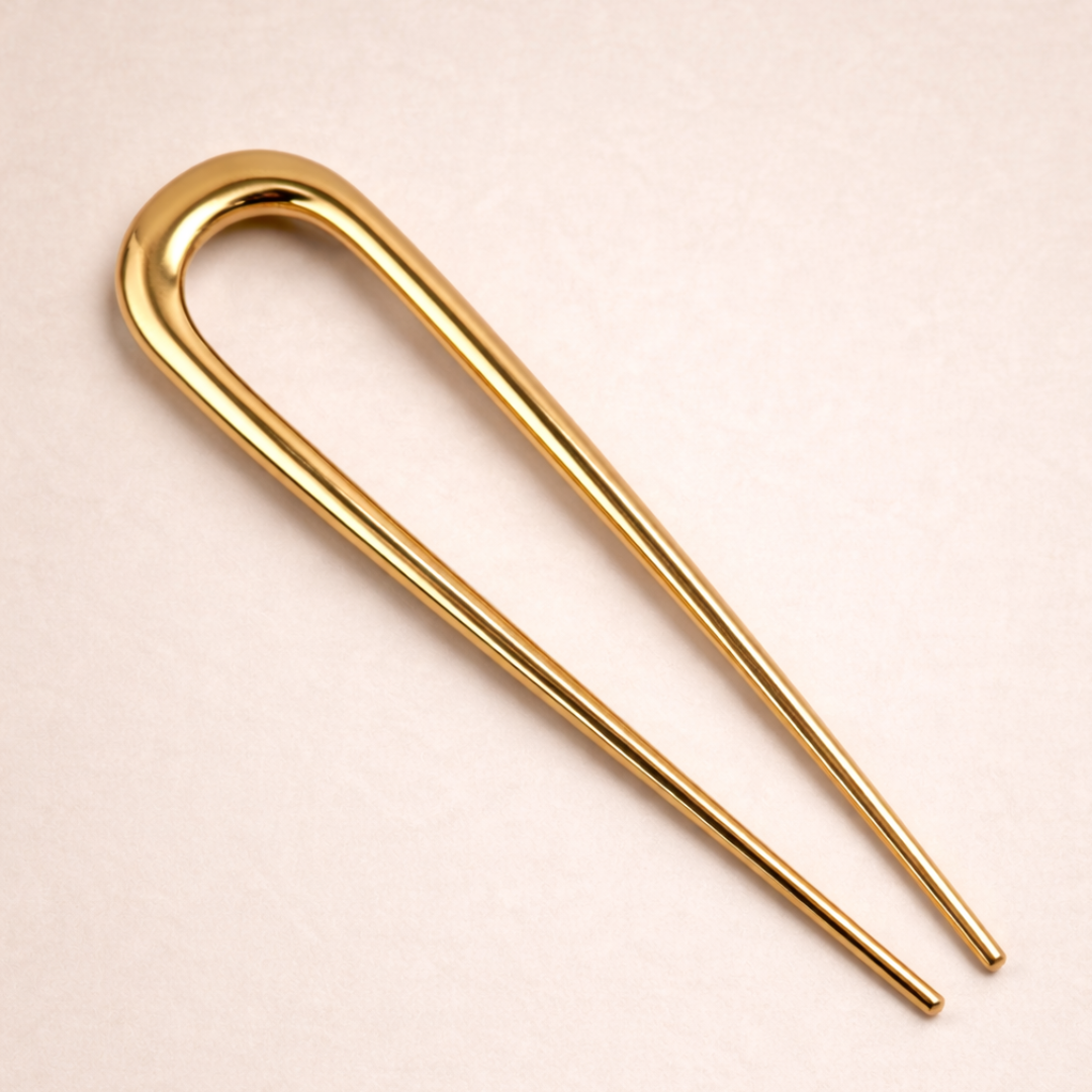 Large French Gold Hair Pin