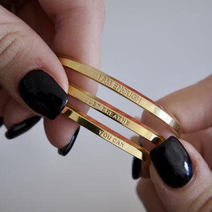 18k Gold Plated 'Affirmation' Bangles