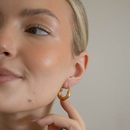 18k Gold Plated Classic Hoop Earrings