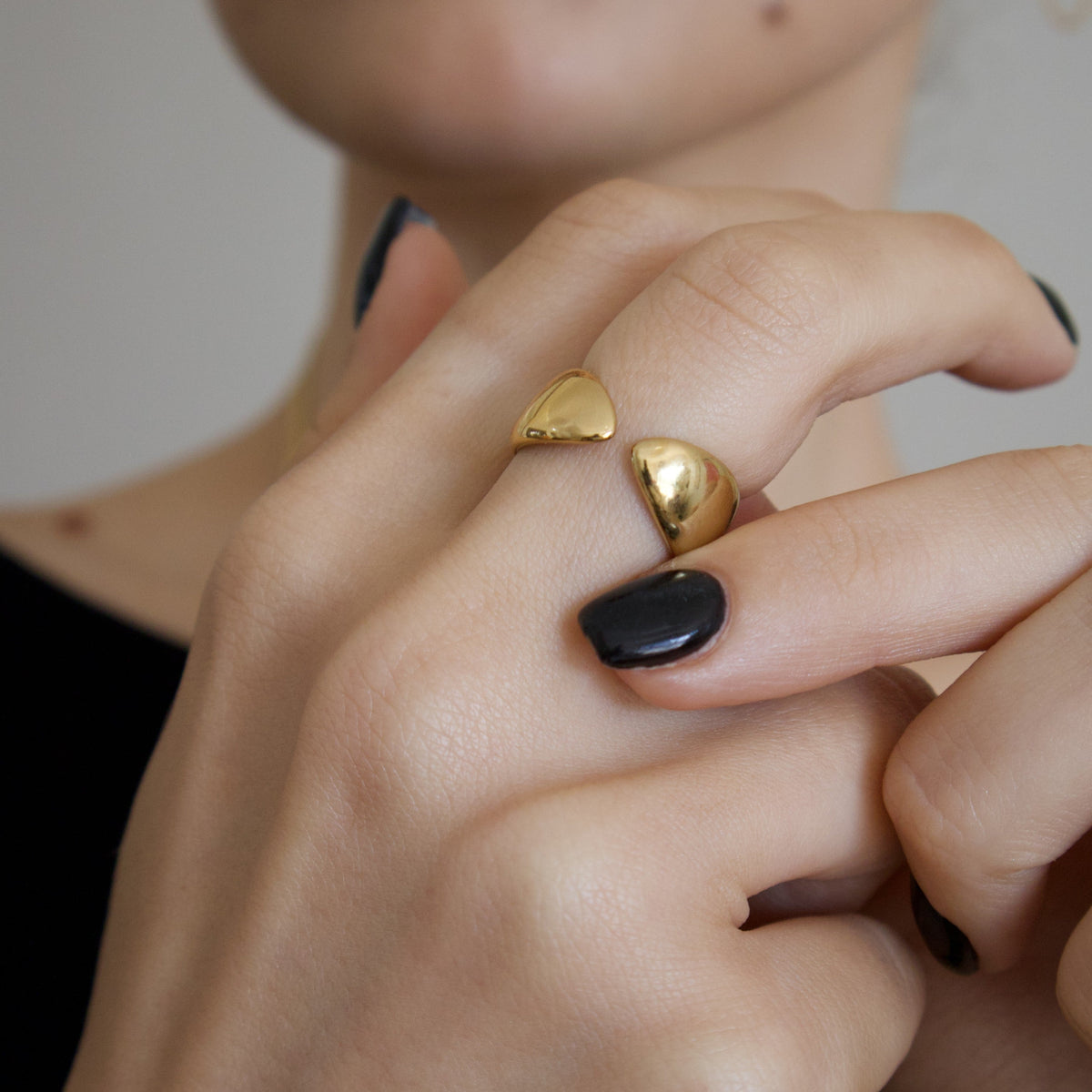 18k Gold Plated Curve Ring