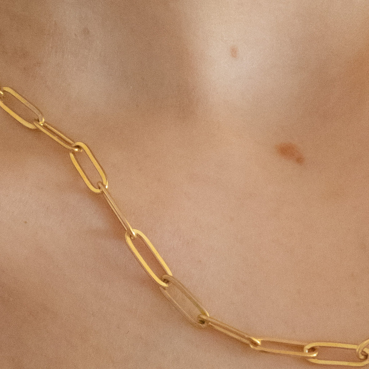 18k Gold Plated Paper Clip Necklace