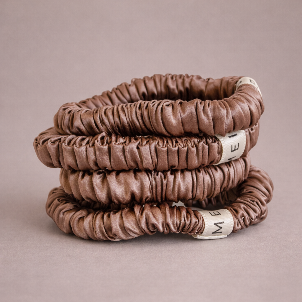 100% Silk Skinny Scrunchies