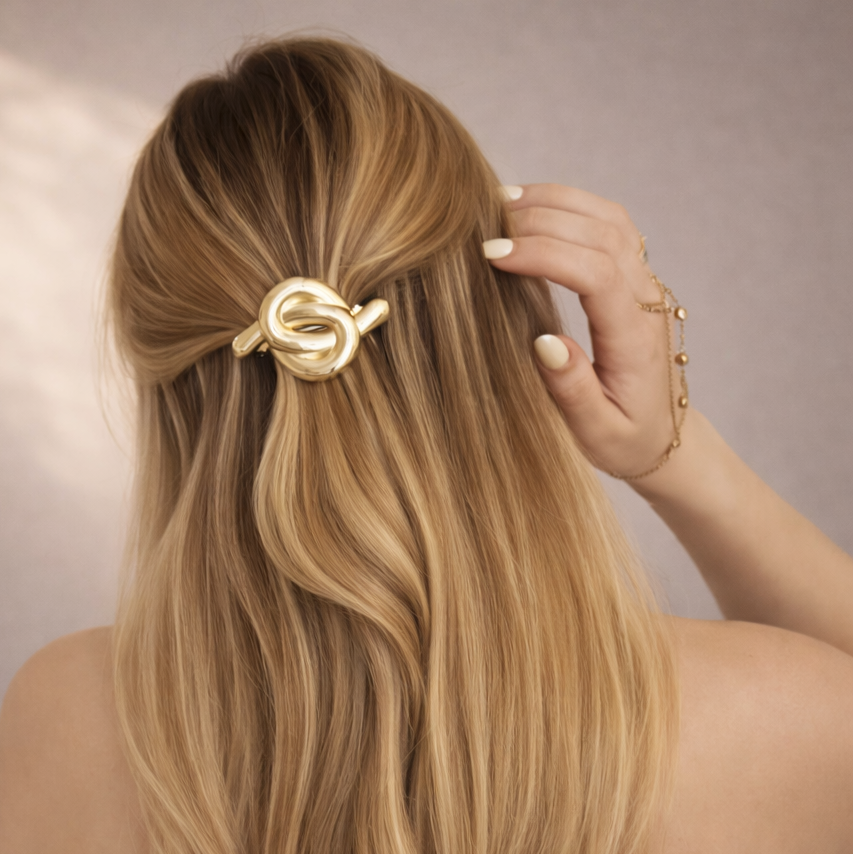 Gold Knot Hair Clip