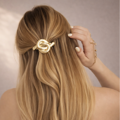 Gold Knot Hair Clip