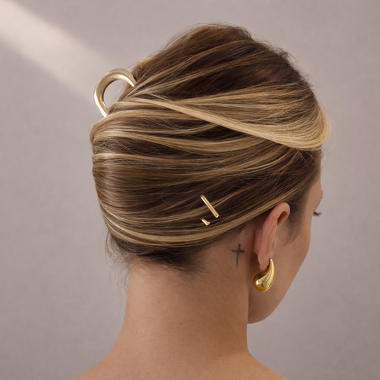 Large French Gold Hair Pin