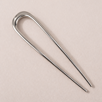Large French Silver Hair Pin