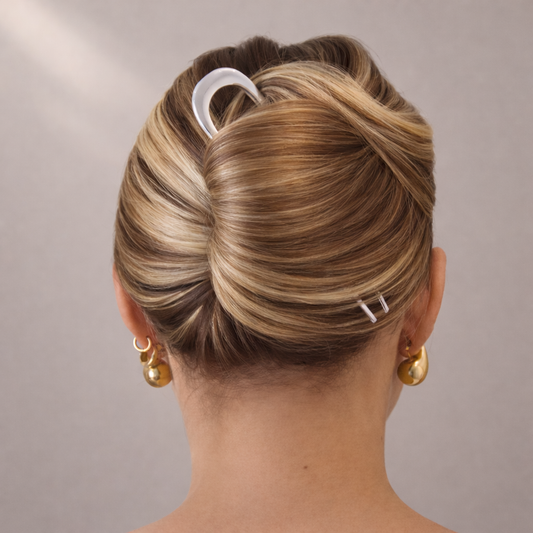 Large French Silver Hair Pin