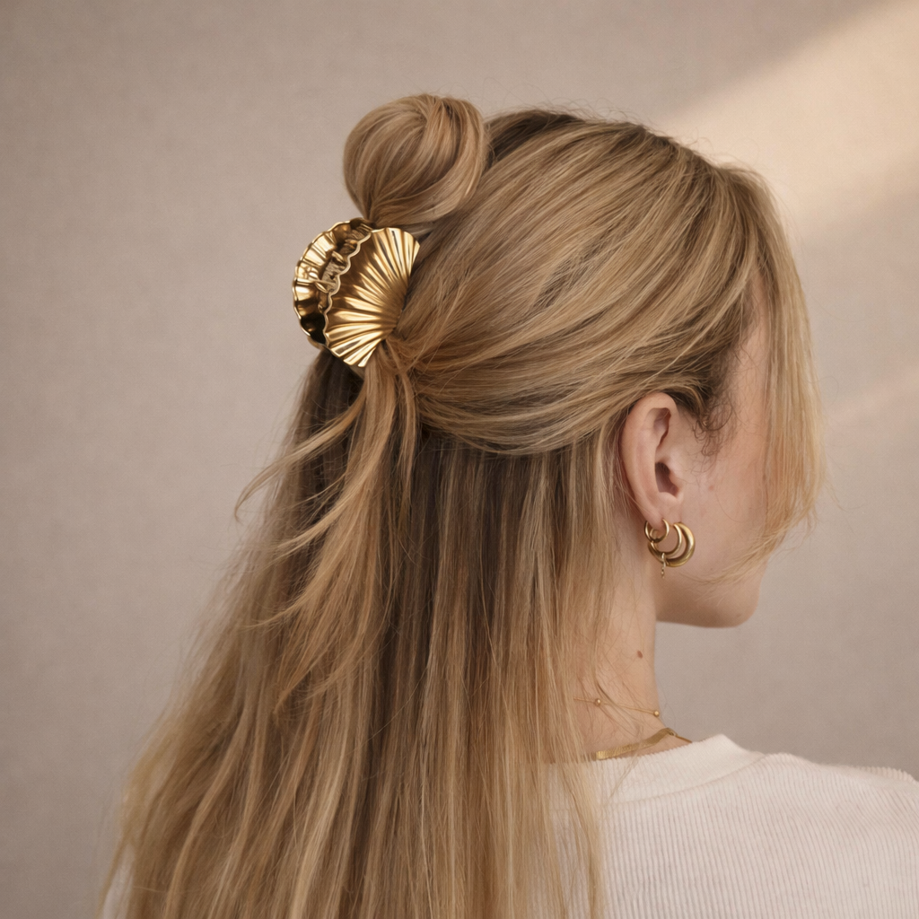 Gold Shell Claw Clip