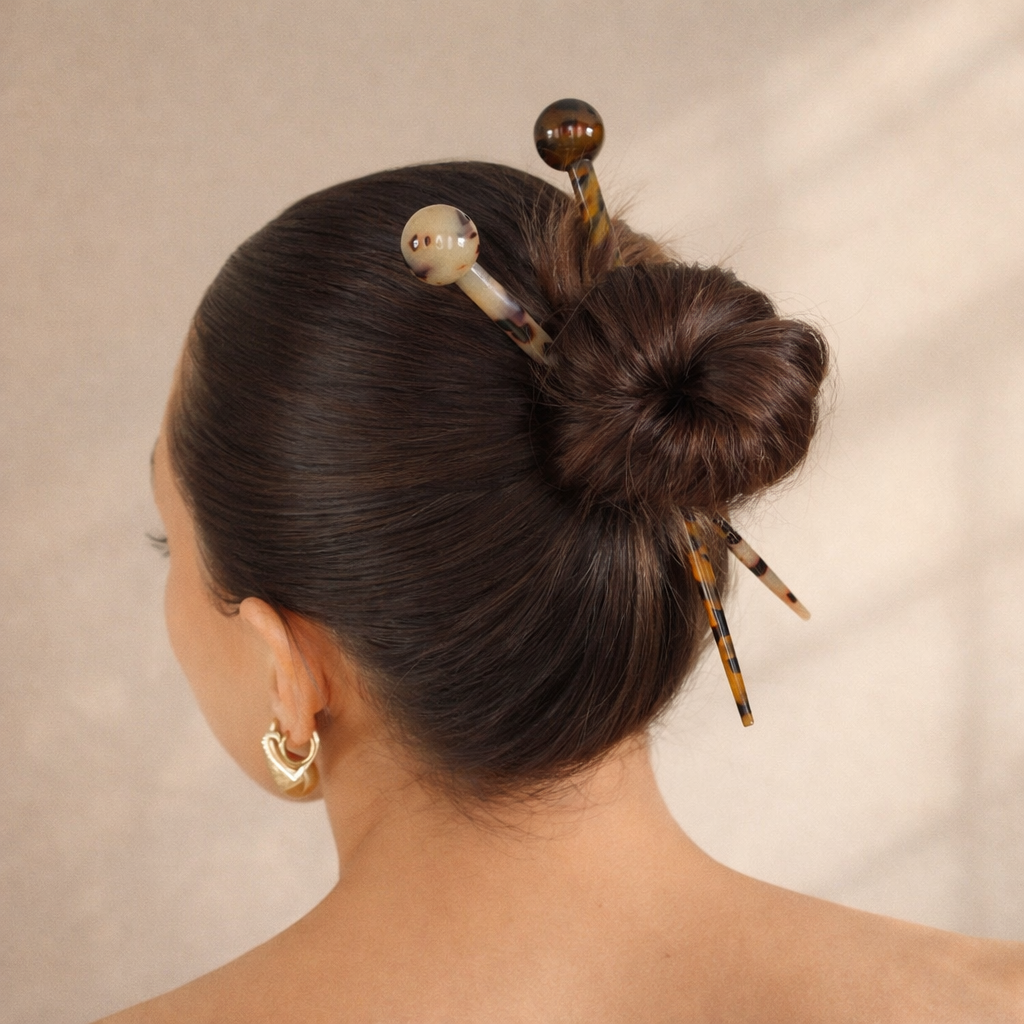 Tortoise shell hair pin