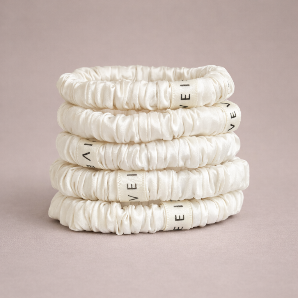 100% Silk Skinny Scrunchies